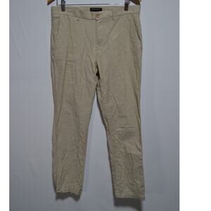 Banana Republic Men's Kentfield Linen Blend Tan Pants 32 X 32